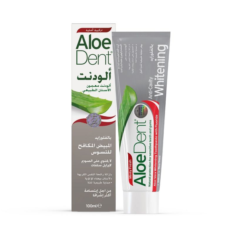 ALOEDENT TOOTHPASTE WHITENING ANTI CAVITY WITH FLUORUDE 100ML