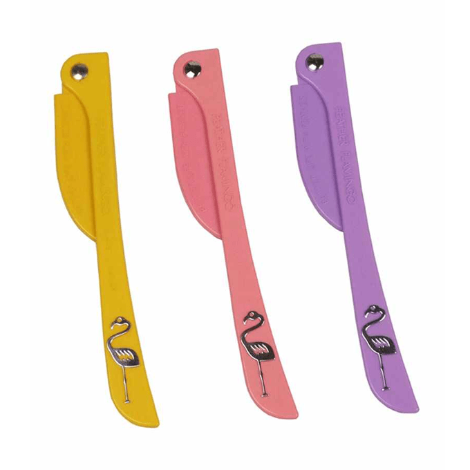 Feather-Flamingo S For Shaving Facial Body Hair - 3 Pieces
