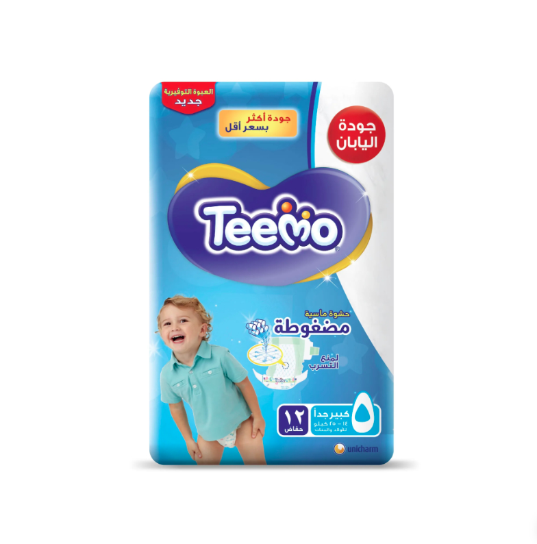 TEEMO DIAPER JUNIOR SIZE 12 PIECES