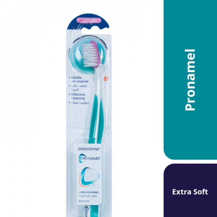 Sensodyne toothbrush protects tooth enamel extremely soft