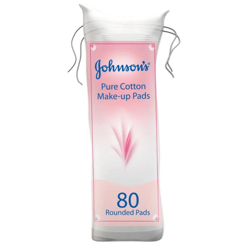 Johnsons Pure Cotton Make-Up Pads - 80 Pads