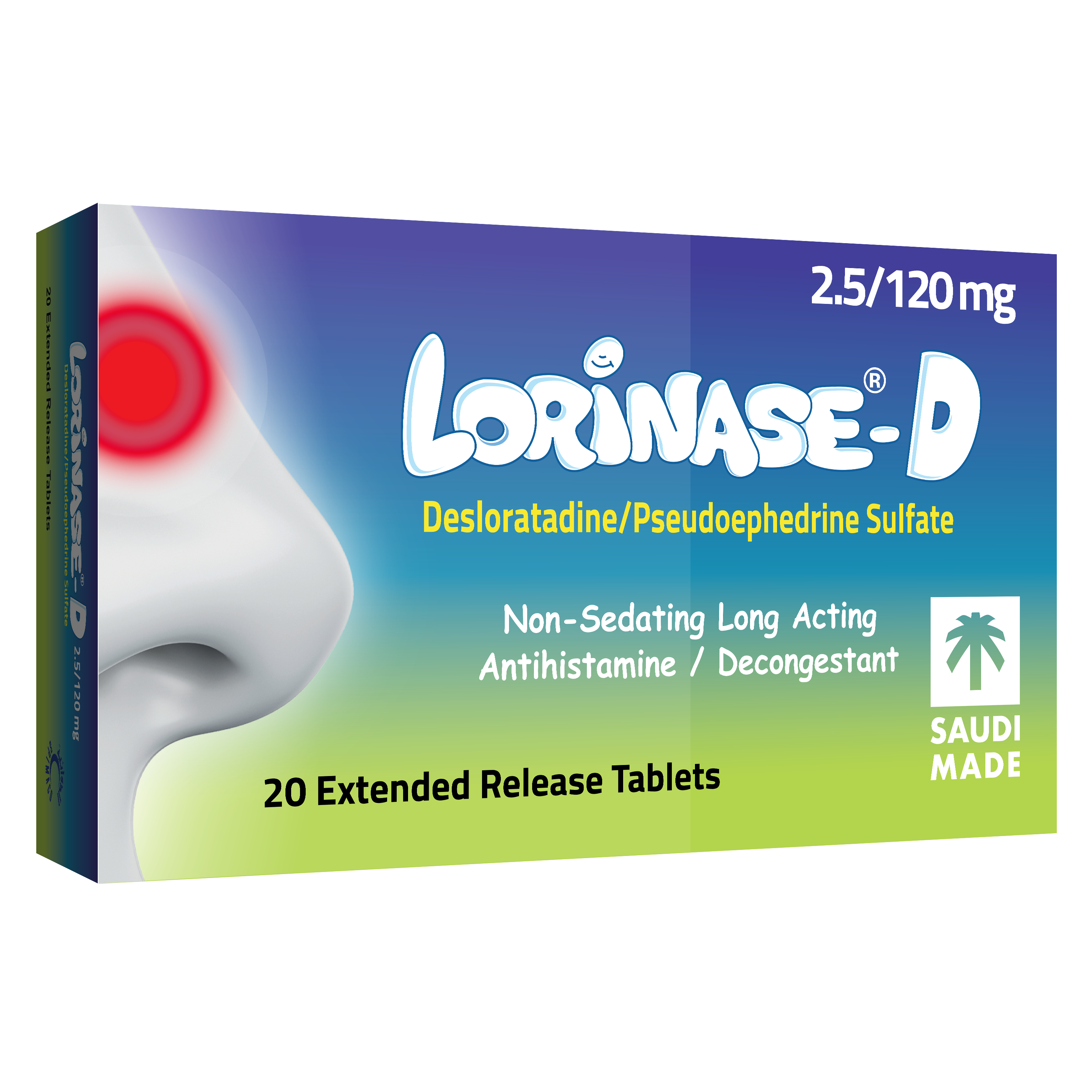 Lorinase-D 2.5/120mg 20 Tablets