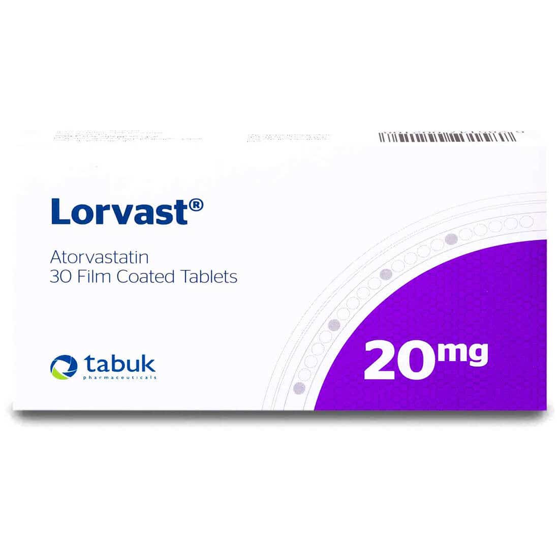  Lorvast 20Mg 30 Tablets
